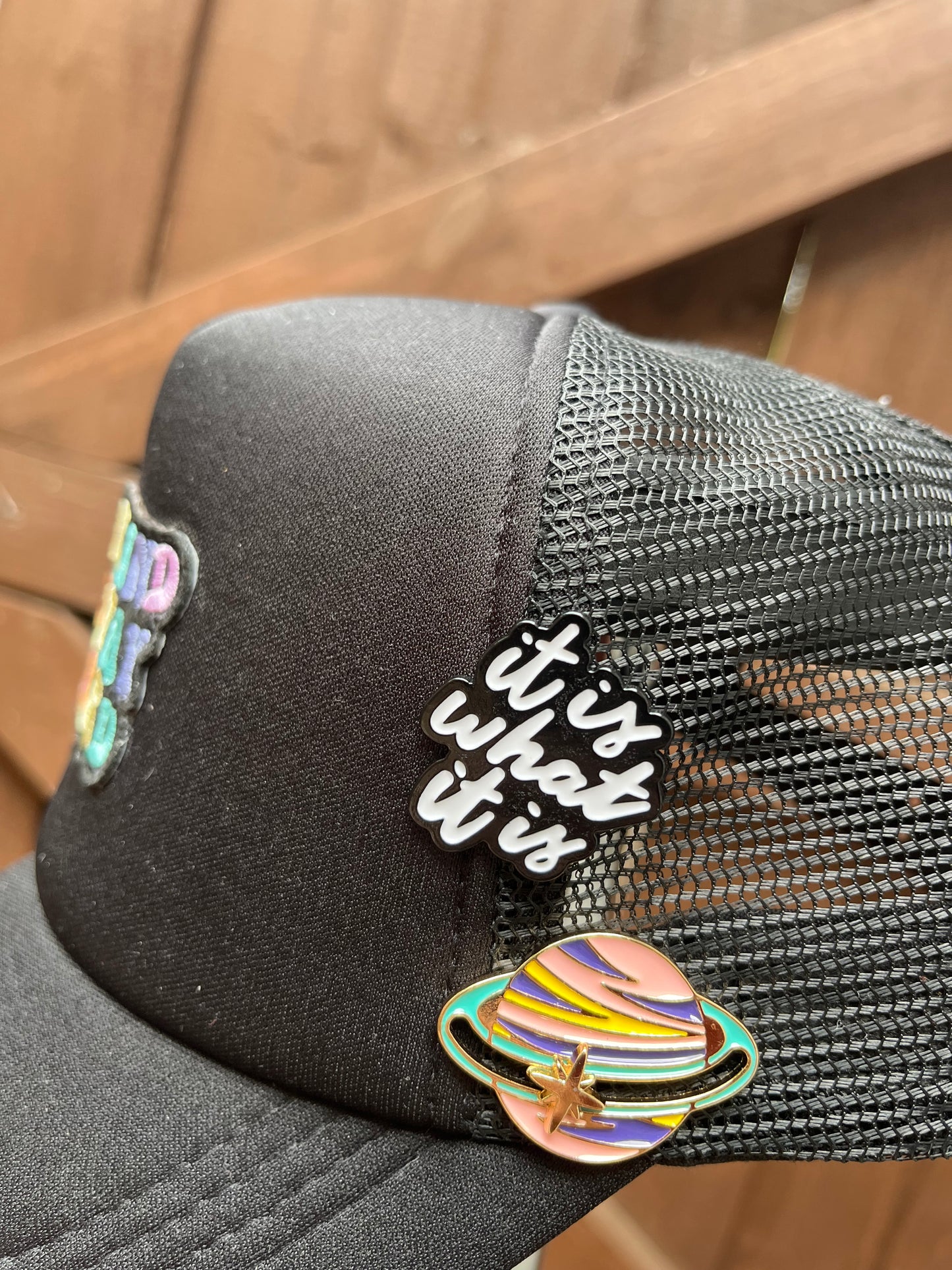 "be kind & stay weird" trucker hat