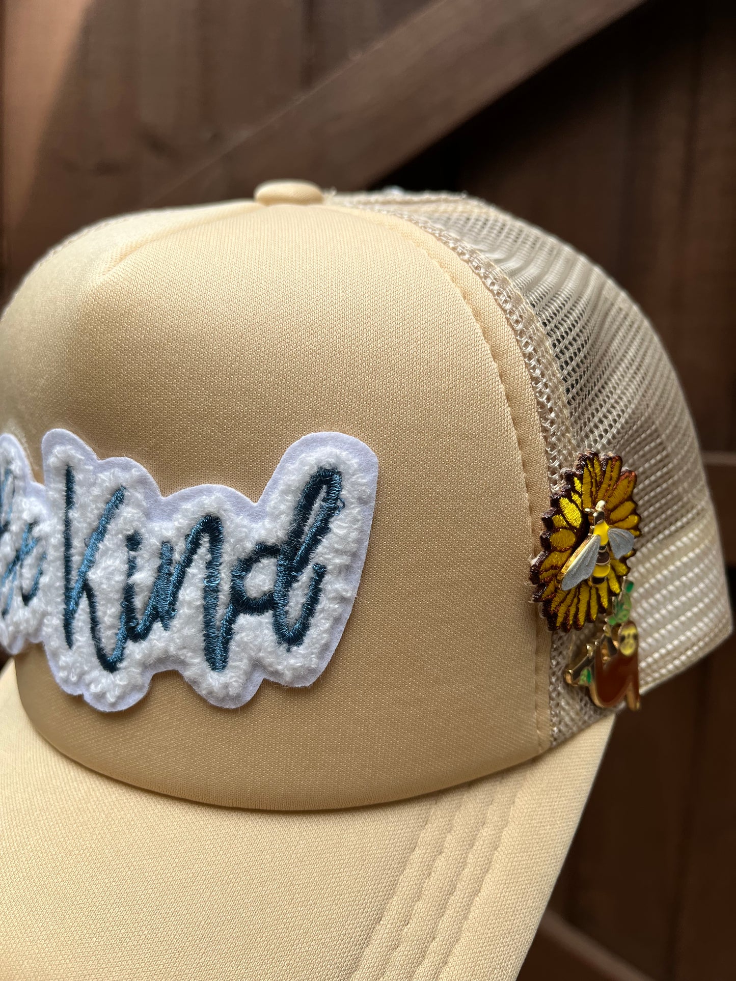 "be kind" trucker hat