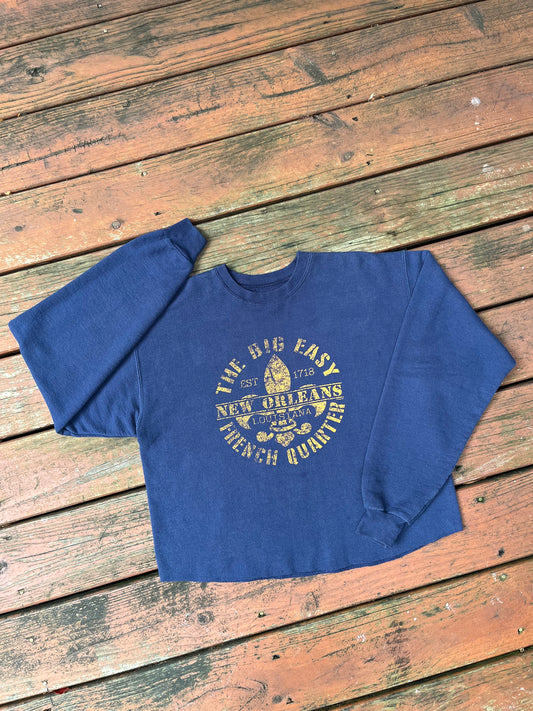 vintage new orleans cropped sweatshirt